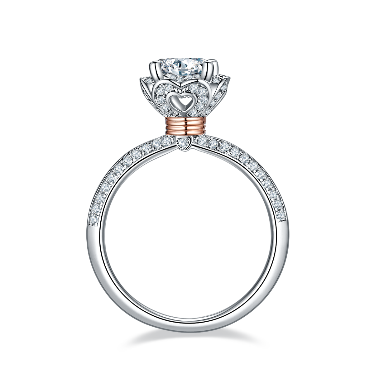 SnowShadow Elegance™ 1-Carat Moissanite Wedding Set