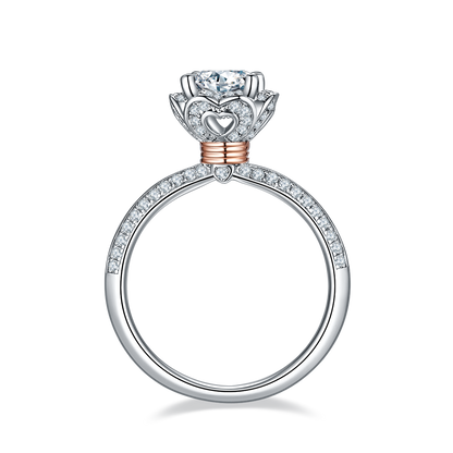 SnowShadow Elegance™ 1-Carat Moissanite Wedding Set